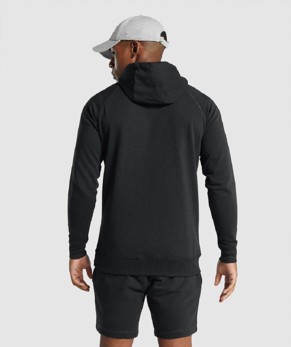 Sudadera Con Capucha Gymshark Crest Hombre Negras | CO 3614DFM